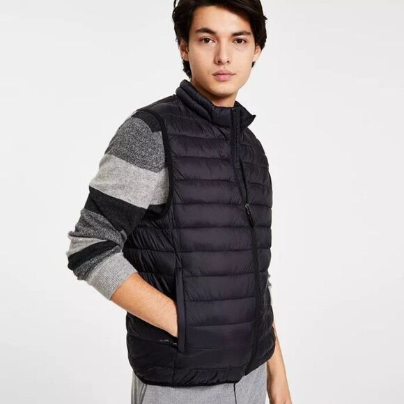 Club Room Men's Quilted Packable Puffer Vest